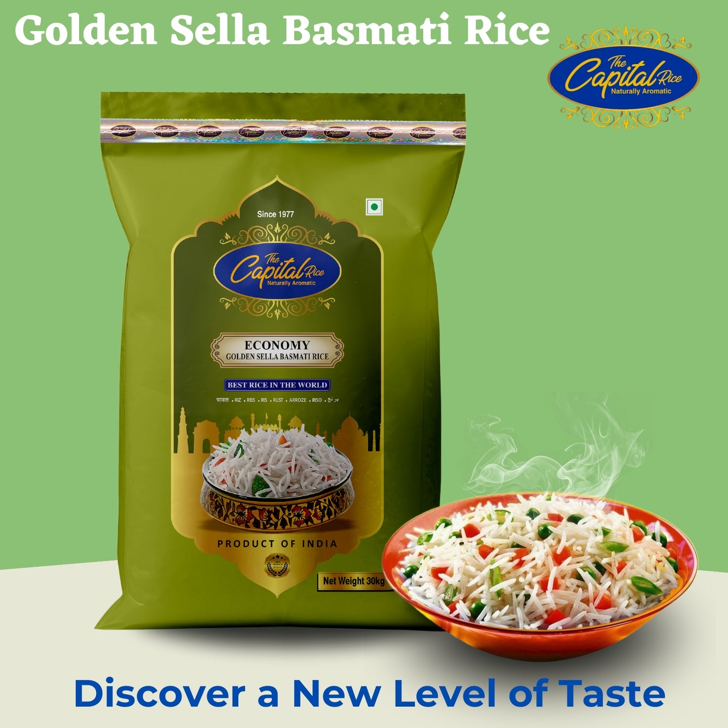 Capital Golden Economy Sella Basmati Rice 30Kg