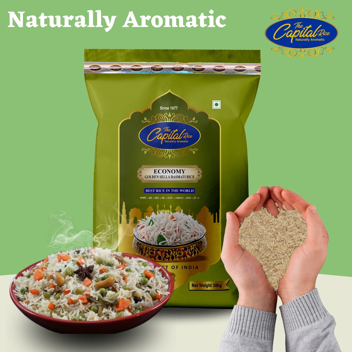 Capital Golden Economy Sella Basmati Rice 30Kg