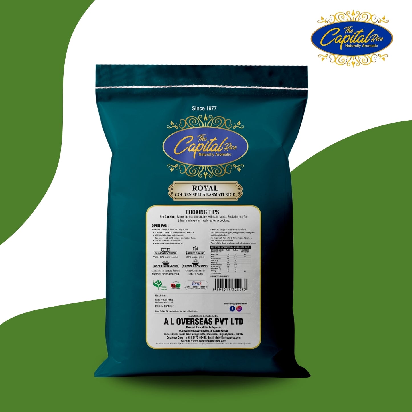 Capital Royal Golden Sella Basmati Rice 30Kg