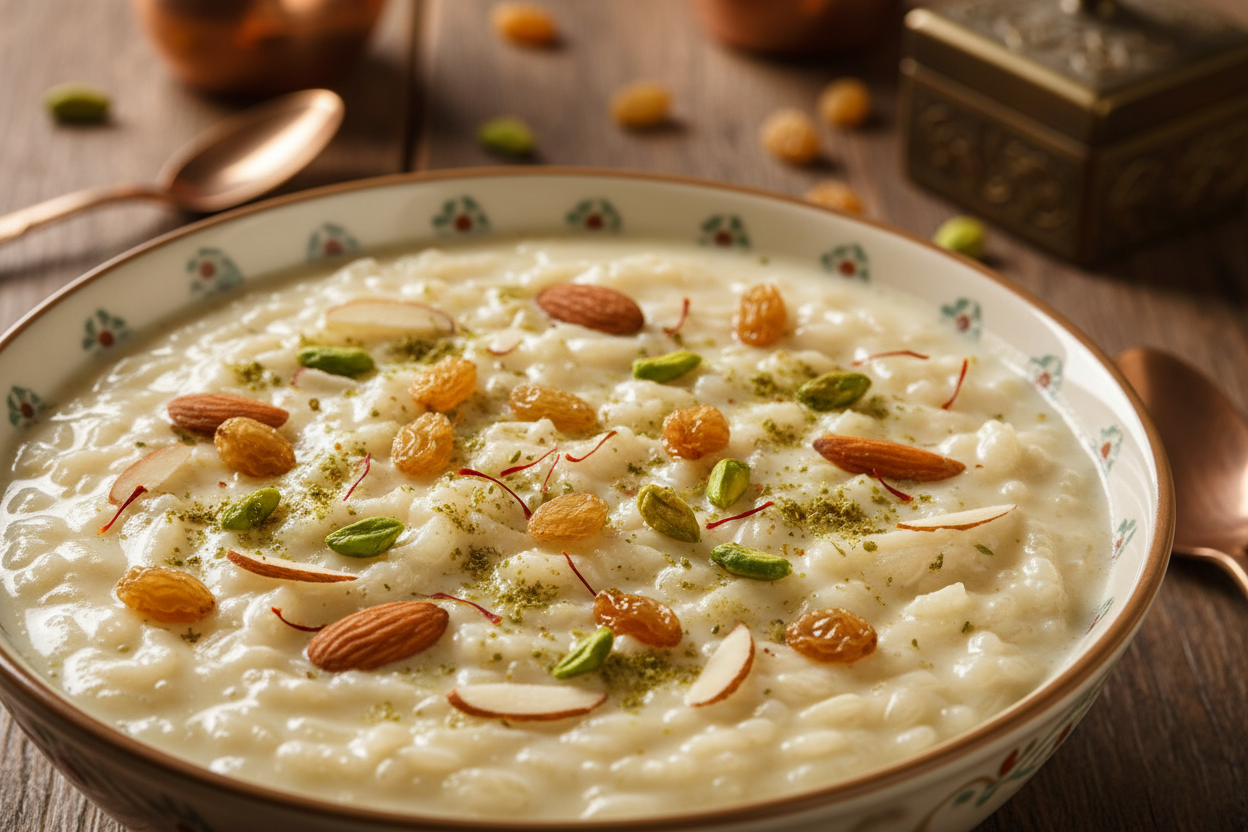 Kheer (Rice Pudding) with Capital Basmati Silver