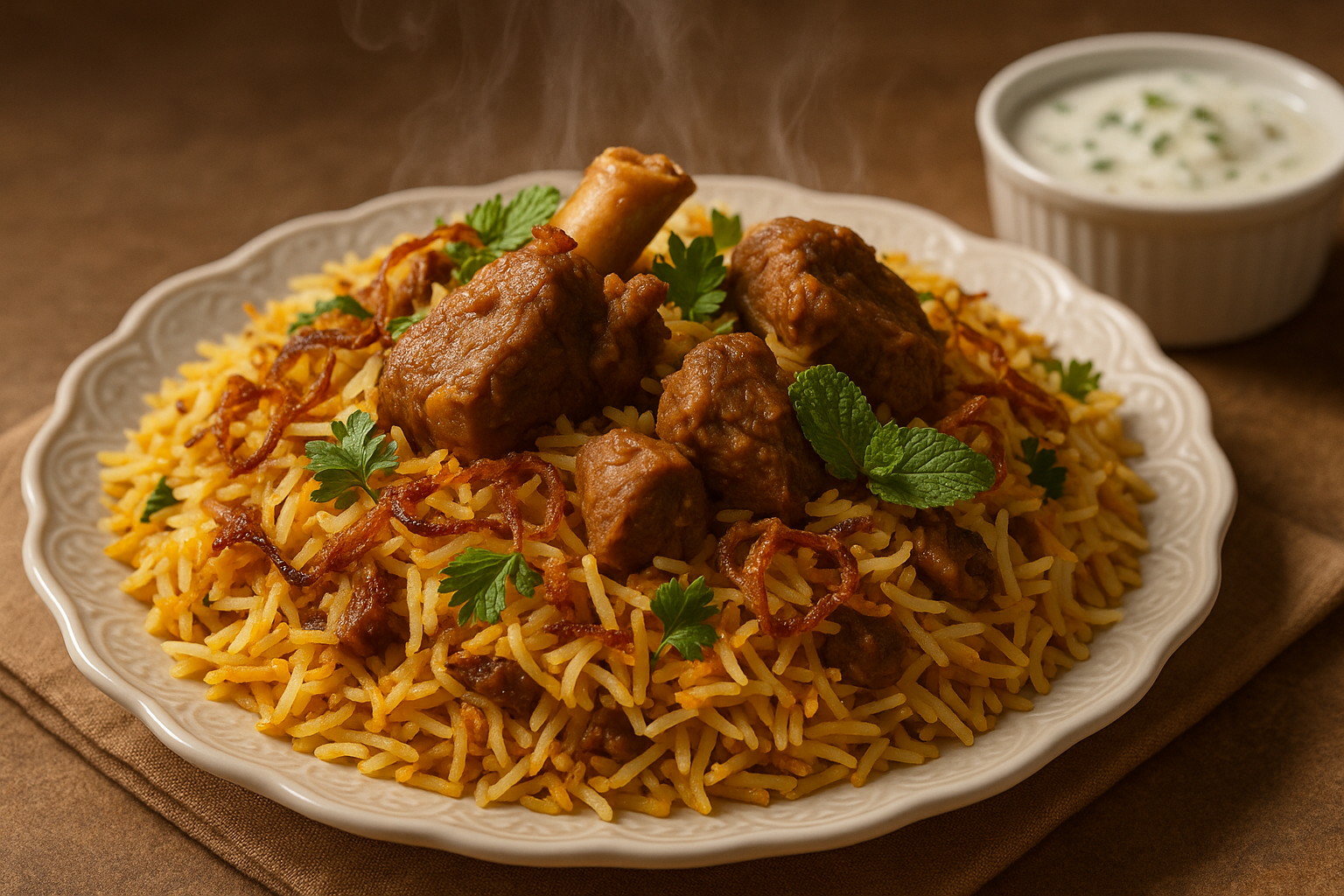 Mutton Biryani with Capital Basmati Royal