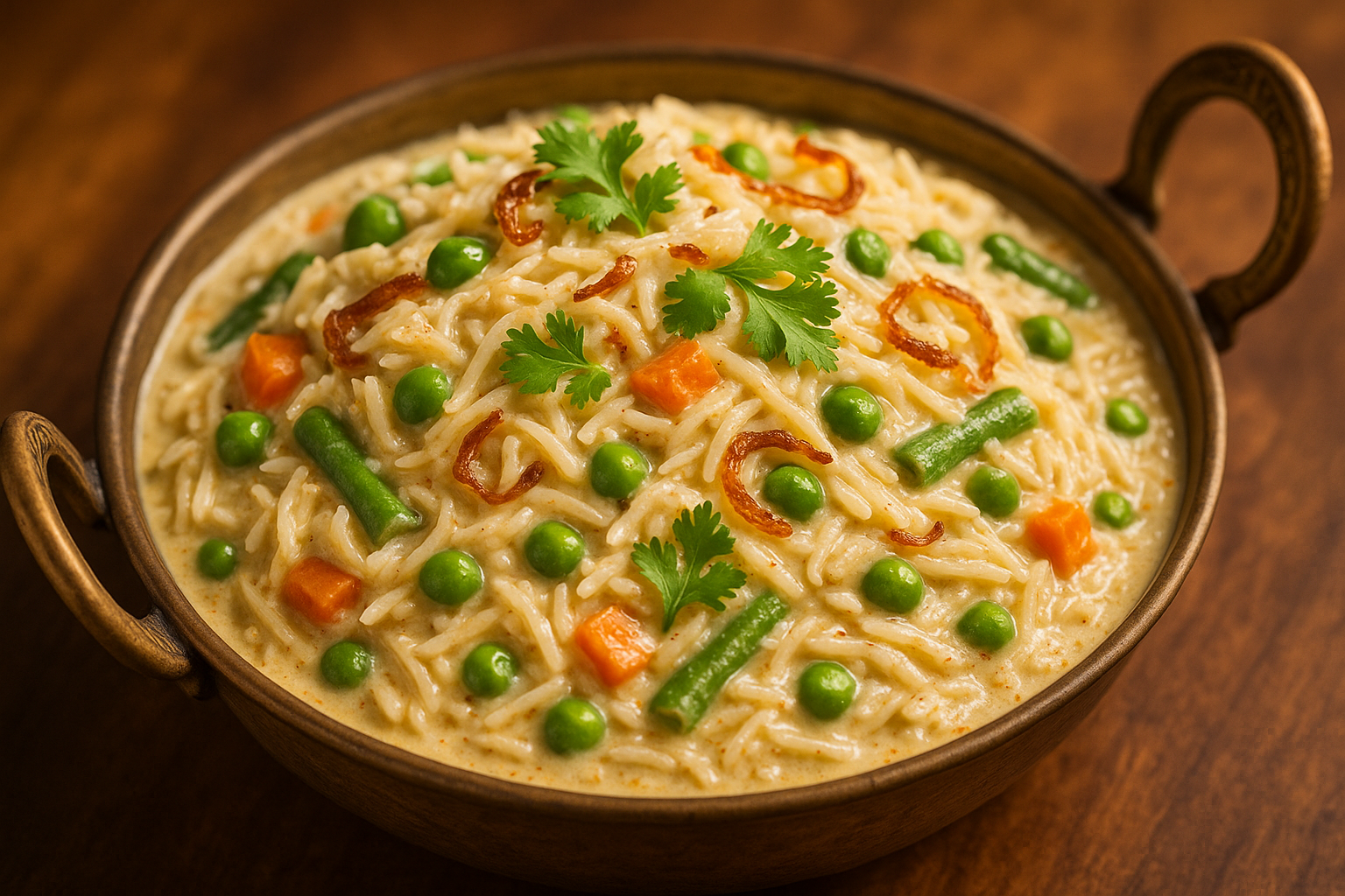 Veg Pulao with Capital Basmati Creamy Tibar