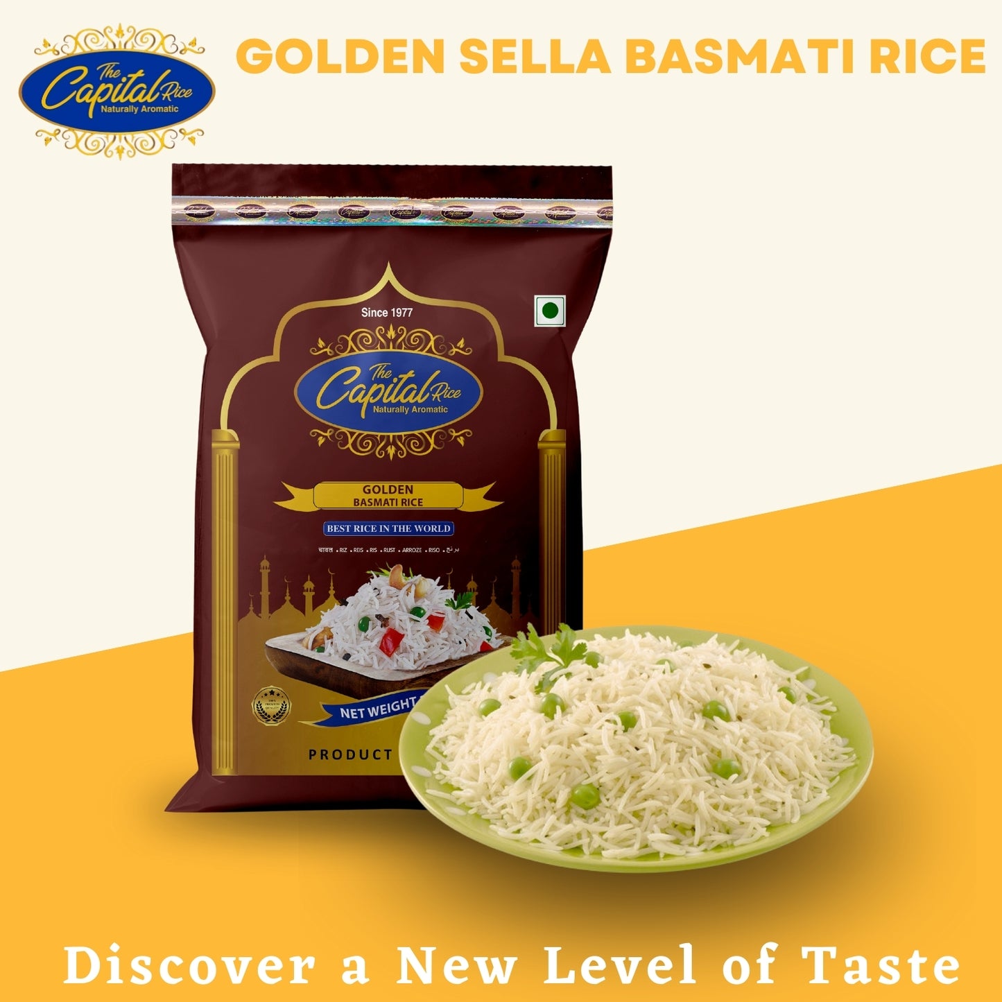 The Capital Rice Naturally Aromatic Golden Basmati Rice