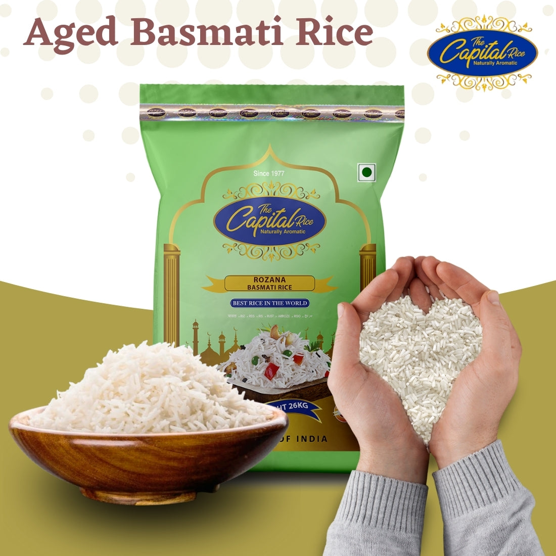 The Capital Rice Naturally Aromatic Rozana Basmati Rice