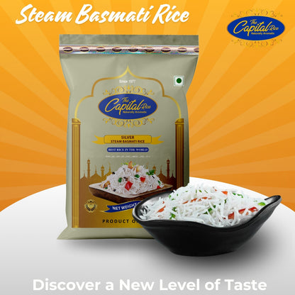 The Capital Rice Naturally Aromatic Silver Steam Basmati Rice