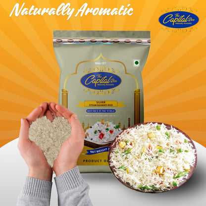 The Capital Rice Naturally Aromatic Silver Steam Basmati Rice