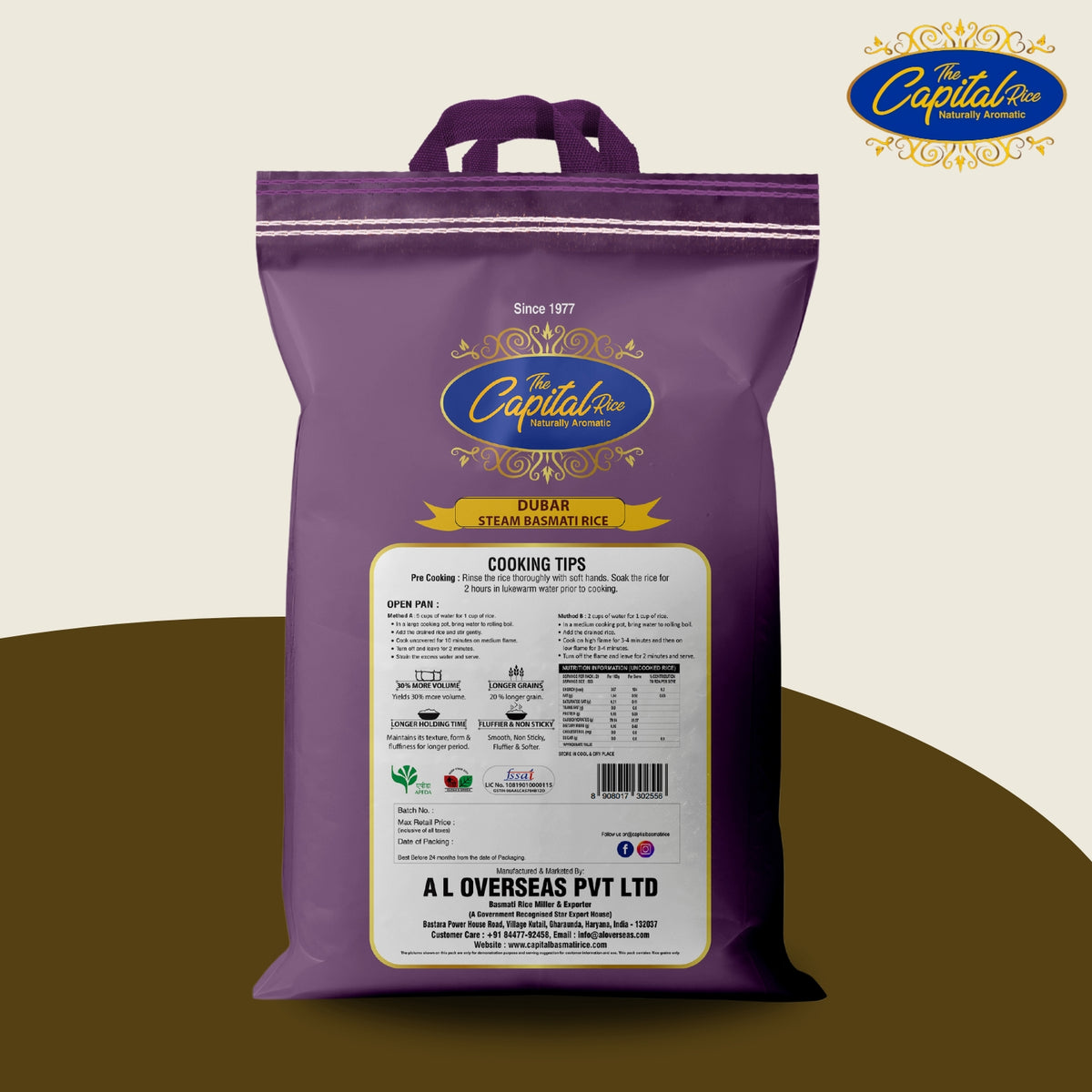 Capital Rice Capital Steam Dubar– Capital Basmati Rice