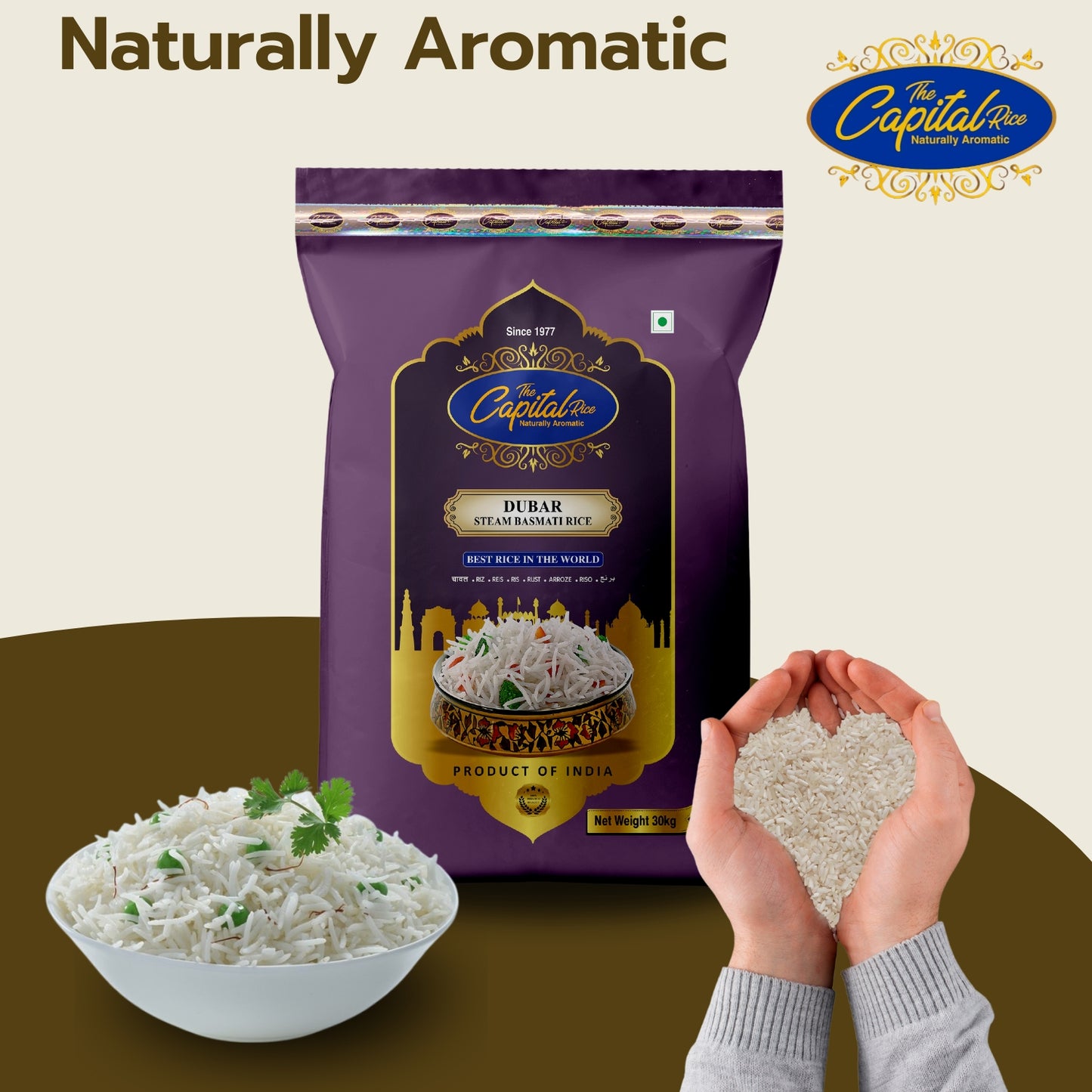 The Capital Rice Naturally Aromatic Steam Dubar Basmati Rice