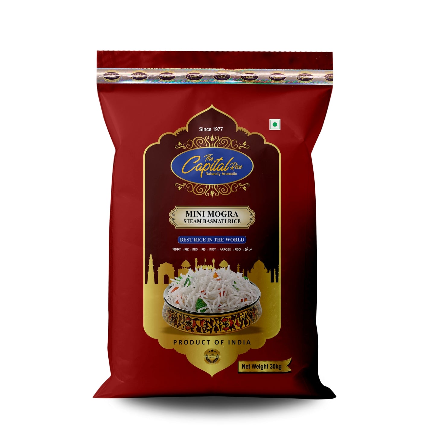 The Capital Rice Naturally Aromatic Steam Mini Mogra Basmati Rice