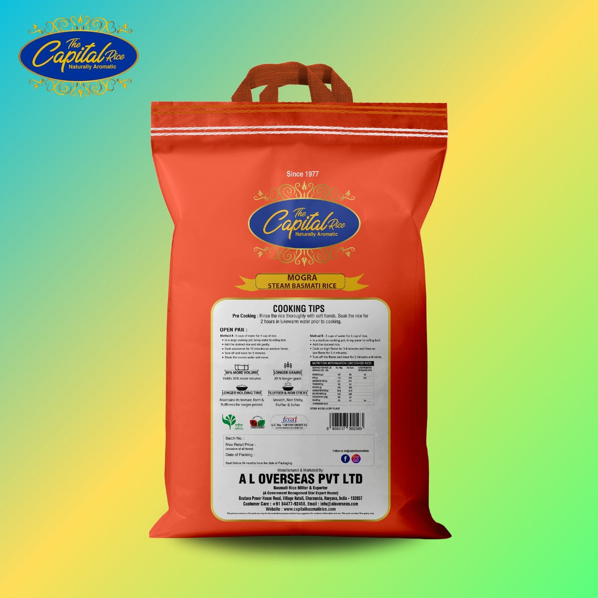 Capital Rice Capital Steam Mogra– Capital Basmati Rice