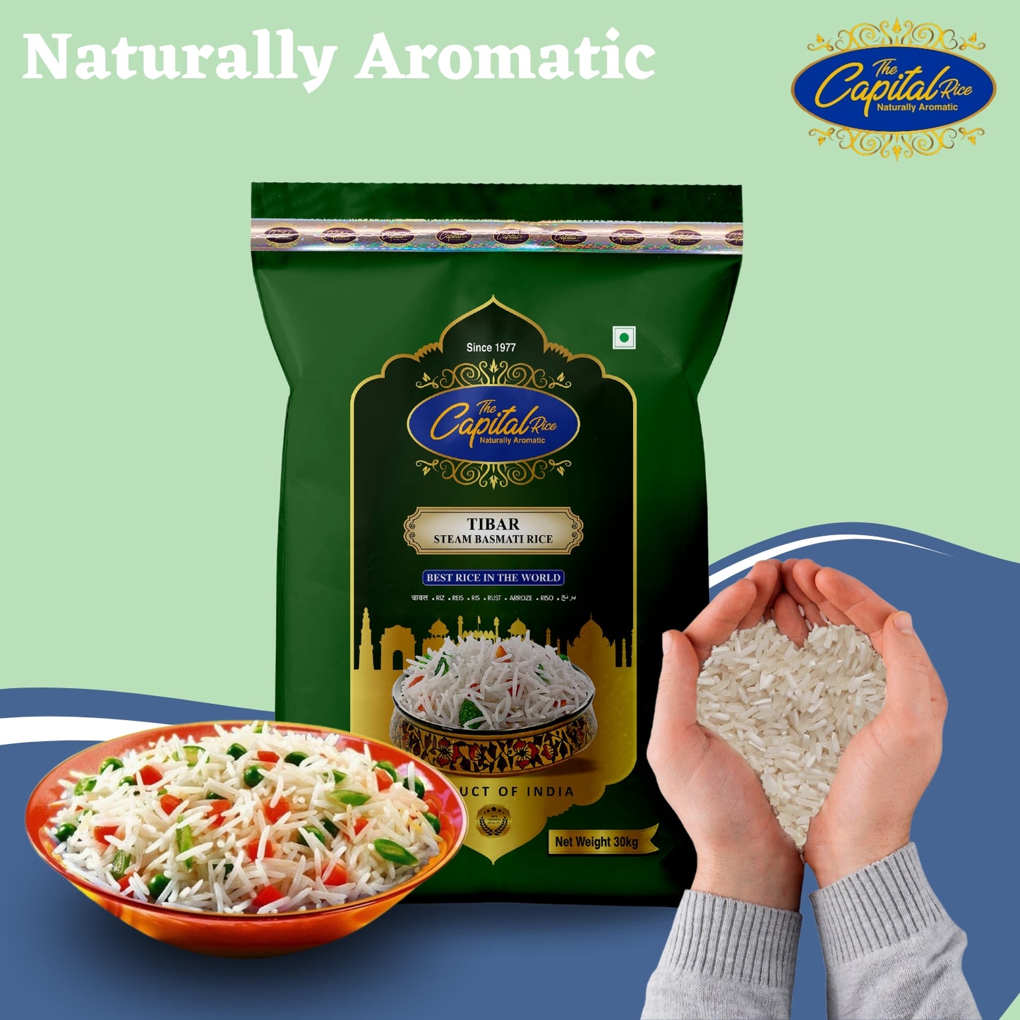 The Capital Rice Naturally Aromatic Steam Tibar Basmati Rice