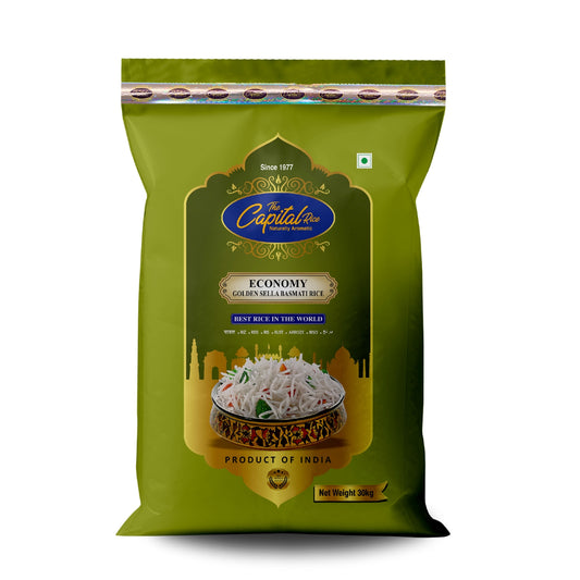 The Capital Rice Naturally Aromatic Golden Economy Sella Basmati Rice 30Kg