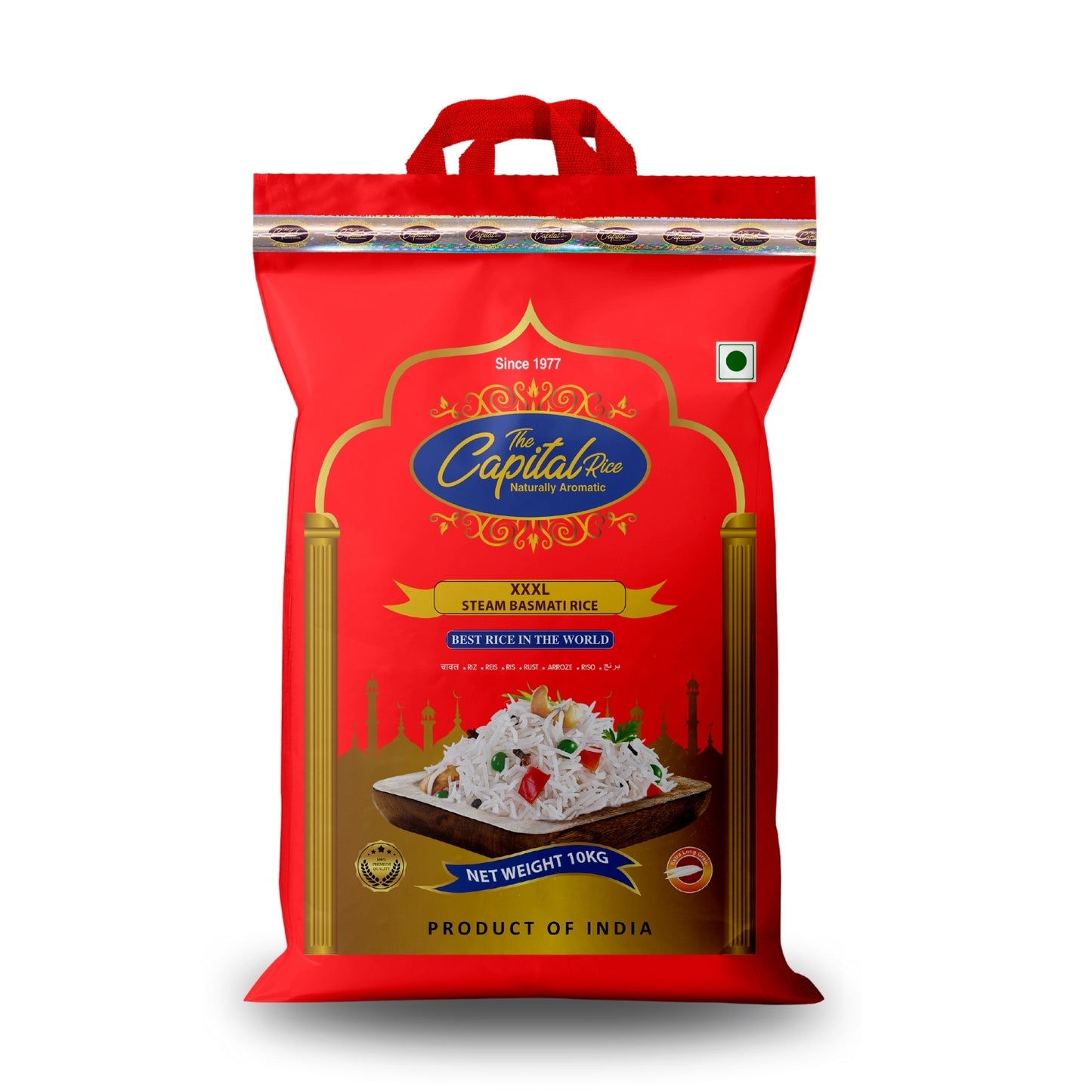 The Capital Rice Naturally Aromatic XXXL Steam Basmati Rice Long Grain